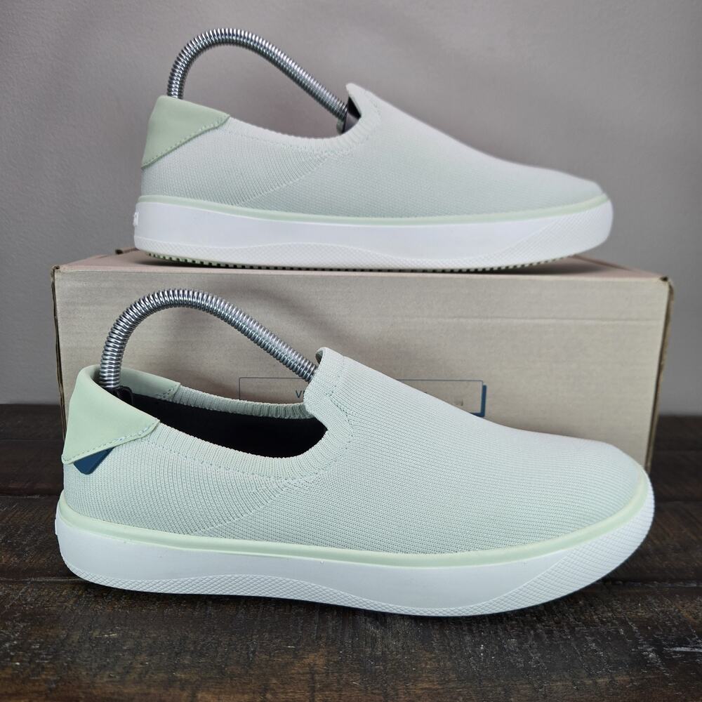 Vessi Boardwalk Slip On Womens Size 8 Waterproof Shoes Sneakers Lotus Green